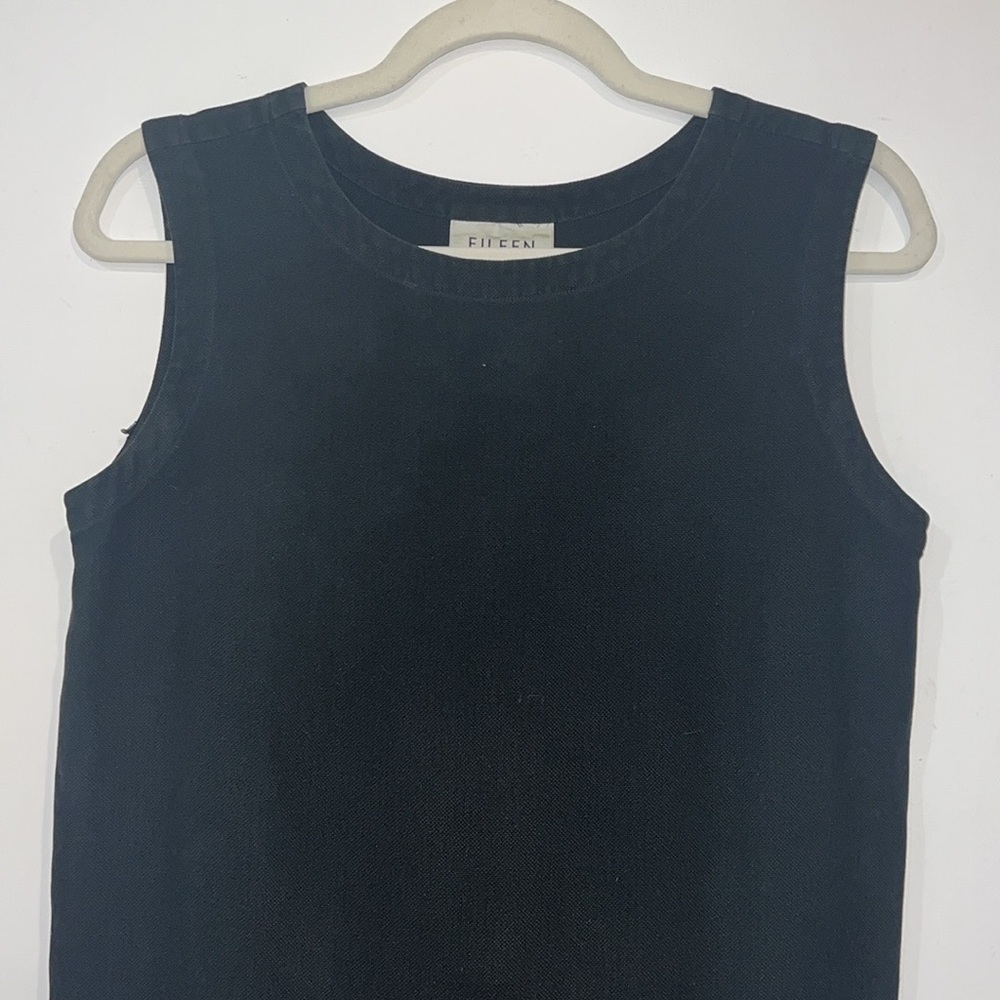 Eileen Fisher Black 100% Silk sleeveless Mini Dress size Small - Picture 9 of 10